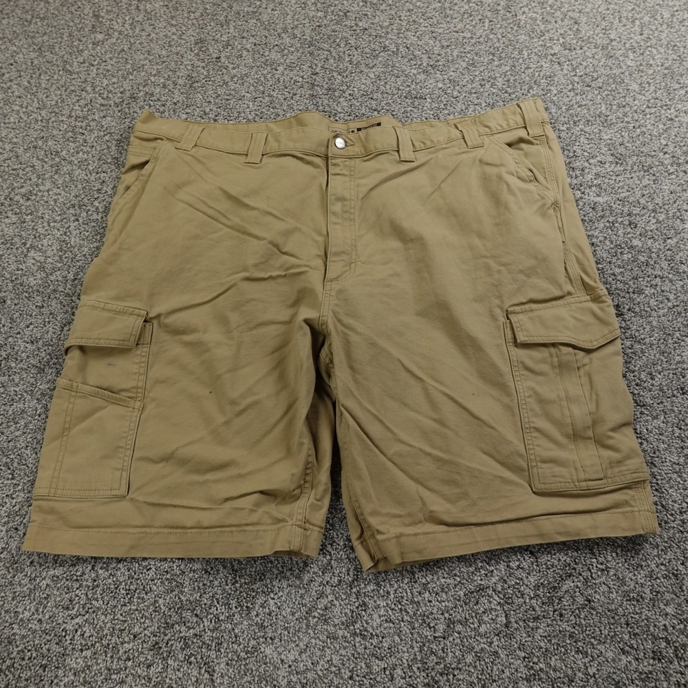 Carhartt Shorts Mens 50 Brown Tan Rugged Flex Relaxed Canvas Cargo Work Stretch